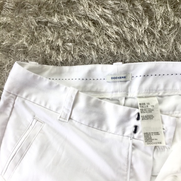 Dockers Dress Casual Career White Capri Pants 10 - Picture 4 of 7